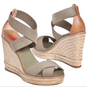 Tory Burch Adonis Espadrille Wedge Sandal Khaki